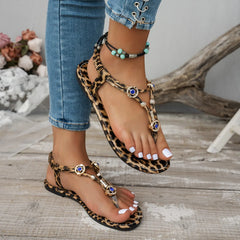 Cyflymder Thong Sandals for Women Summer Simple Fashionable Flats Elastic Band Outdoor Beach Shoes Casual Ladies Rome Sandals 654