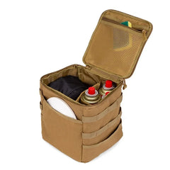 Cyflymder Outdoor Camping Storage Bag Large Capacity Ground Nail Tool Gas Canister Picnic Cookware Utensils Kit Bag Outdoor Bag For Man
