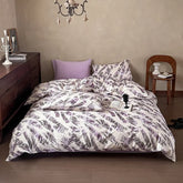 Cyflymder New 100% Cotton Floral Print Bedding Sets Cozy Skin Friendly Soft Comforter Set Naked Sleeping Textile Supplies for All Seasons