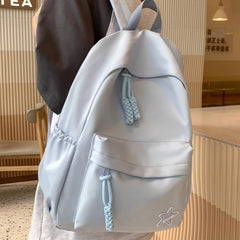 Cyflymder Women Y2k Aesthetic Simple Star Backpack All Match Students Fashion Casual Schoolbags Japanese High-capacity Backpacks Trendy