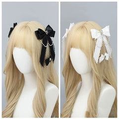 Cyflymder 【1pair】Clearance Sale hair clips for hair Lolita cosplay y2k accessories hair bow Girls' hair accessories girl hair tie cute