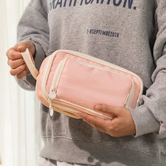 Cyflymder Double-layer Cute Pencil Case Large Capacity Waterproof Pen Box Kawaii Stationery Storage Bag Office School Supplies