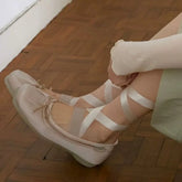 Cyflymder Spring and Autumn Women Flats New Suede Ladies Casual Ballet Shoes Fashion Bowknot Design Dress Shoes 2235