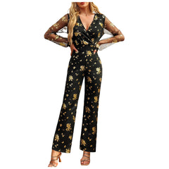 Cyflymder Elegant Romper For Women Fashion Slim Fit Silver Sequins Bodysuit Evening Party Long Jumpsuits Women's New Busniess Jumpsuit