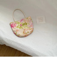 Cyflymder 2025 New Women's Flower Embroidered Sequin Handbag Casual Versatile Fresh Large Capacity Crossbody Bags