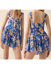 Cyflymder Elegant V-Neck Lace Dress Sleeveless Fit Cocktail Party Dress with Zipper Closure and Floral Embroidery