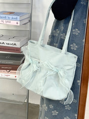 Cyflymder Luxury Design Bow Elegant Chic Handbags Trendy Office Lady Fashion Ins Underarm Bag Women Y2k Aesthetic All Match Shoulder Bags