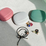 Cyflymder 1 Piece Headphone Storage Box Silicone Earphone Data Cable U Disk Organizer Cute Coins Purse Case Bag Home Travel Business Trip