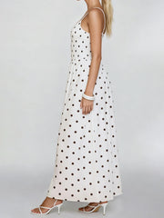 Cyflymder Women s Polka Dot Print Sleeveless Spaghetti Strap Cami Dress - Summer Fashion A-line Dress with Casual Elegance