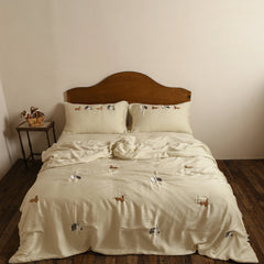 Cyflymder High-end 100% Lyocell Summer Quilt Set or Only Blanket Super Soft Skin-friendly Duvet Luxury Embroidery Plant Fiber Comforter
