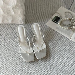 Cyflymder Female Shoes Slippers Casual Women Heels Peep Toe Platform Rubber Flip Flops Flock Med 2025 Luxury High Hawaiian Soft Pumps Sexy