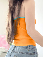 Cyflymder Basic Sexy Slim Camis Tops Casual Bow Beads Slash Neck Sleeveless Tank Tops Women 2025 Summer Fashion Streetwear Ladies