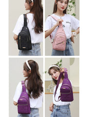 Cyflymder Crossbody Small Sling Backpack Sling Bag for Women Men, Chest Bag Daypack Crossbody for Travel Sport Running Hiking