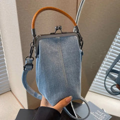 Cyflymder Unique design women Shoulder Bag Denim small handbags Jeans female messenger bags phones sling bags Bolsa blue bao