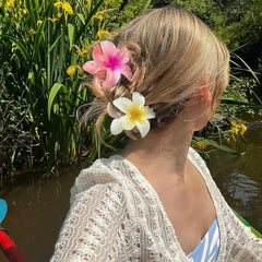 Cyflymder 1/2/3pcs Flower Hair Claw Clip For Women Bohemia Gradient Large Hair Clip Clamp Headwear Barrette Hairpin Girls Hair Accessories