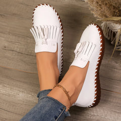 Cyflymder Women's Round Head Lefu Shoes Summer Comfortable and Lightweight Lefu Shoes Suitable for Work Sports Flat Shoes