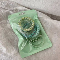 Cyflymder 6pcs Large Spiral Hair Ties 43mm Spiral Hair Bands Coil Hair Bands Telephone Cord Bobbles,No Trace Strong Hold Waterproof