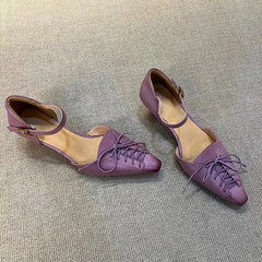Cyflymder French Vintage Pointed Toe Women's Sandals, Fashion Thin Strap Ankle Strap Stiletto Heels, Versatile Summer Commuter Dress Shoes