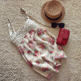 Cyflymder floral print straps Open back mini dress for women cute spring summer dress 2025 hot girl boho beach dress female