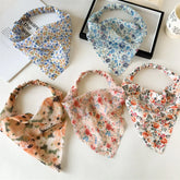 Cyflymder Elegant Print Flower Triangle Head Scarf Headband Fashion Chiffon Turban Hairbands Headwarp Bandana Girls Women Hair Accessories