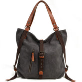 Cyflymder Women Casual Canvas Backpack Multi Function Female Shoulder Bags Portable Travel Backpacks Students School Bag Sac A Dos Bagpack