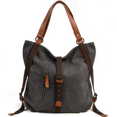 Cyflymder Women Casual Canvas Backpack Multi Function Female Shoulder Bags Portable Travel Backpacks Students School Bag Sac A Dos Bagpack