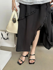 Cyflymder Shoes For Girls Ladies' Slippers Low Thin Heels Heeled Mules Glitter Slides Rubber Flip Flops Square Toe Cute High Jelly Hawaiia