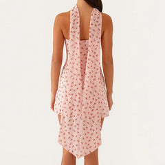 Cyflymder Sexy Floral Strapless Tube Mini Dress Y2K Slim Fit Backless Bandeau Dress Going Out Night Party Vocation Dresses