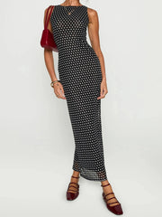 Cyflymder Elegant Floral Print Maxi Dress with Spaghetti Straps and V-Neckline Perfect for Summer Parties and Events
