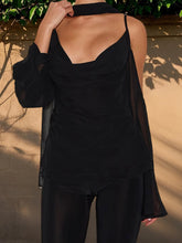 Cyflymder Elegant Off Shoulder Blouse with Scarf and Zipper Detailing Stylish Cowl Neck Long Sleeve Shirt for Chic Night Outfits