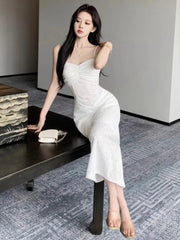 Cyflymder Woman Dress Sleeveless Flowers Patchwork Slash Neck Backless Slim Summer Fashion Temperament Elegant Dresses Party