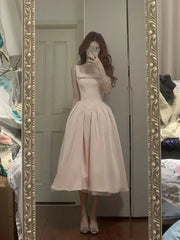 Cyflymder Women Dresses Bow Square Collar Sleeveless Spring Summer Elegant Sweet French Style Chic Party Dress Ladies Princess