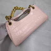 Cyflymder Crocodile Pattern Leather Handbag Y2k Alligator Single Shoulder Bag Fashion Hot Girl Thick Chain Summer Punk Underarm Bag sac