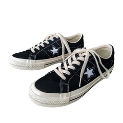 Cyflymder Retro Star Canvas oes Women's Versatile Little Dir oes INS Skateboard oes Hong Kong Sle Ulzzang Trendy Student Whit...
