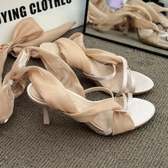 Cyflymder Rome Women High Heels Sandals Designer High Quality Heeled Shoes Woman Summer 2025 Brand Elegant Fad Pumps Sandalias De Mujer