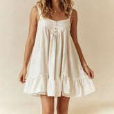 Cyflymder Women Y2k Spaghetti Strap Mini Dress Sleeveless Square Neck Ruched Casual Trendy Smocked Backless Short Dress