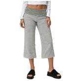 Cyflymder Women's Striped Fold Over Waist Capri Pants 2026 New Fashion Elastic Waist Flare Leg Trousers Soft Casual Loose Fit Yoga Pants