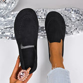 Cyflymder Fashionable and Breathable Summer Mesh Lightweight Mother Shoes Slip on Flat Casual Non Slip Sports Vulcanized Shoes for Women