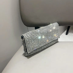 Cyflymder iny Diamond Crossbody Women's Handbag Dinner Bag Chain Mobile Phone Bag Alloy Handbag Clutch for Evening Par