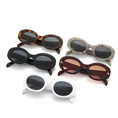 Cyflymder Vintage Small Oval Sunglasses Women Luxury Brand Designer Black Female Sun Glasses Shades Classic Gafas De Sol Mujer Sun Glasses