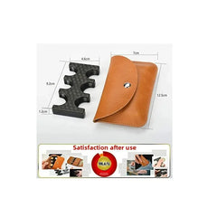 Cyflymder Leather Coin Purse Square Coin Bag Storage Box Button Design Money Holder Wallet Organizer for Men And Women