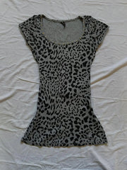 Cyflymder Aesthetic T-shirt Y2k Slim Harajuku 90s Vintage Punk Leopard Print Crop Top Streetwear Short Sleeves Basics Emo Tees Summer Chic
