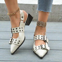 Cyflymder New Women Platform Sandals Pointed Toe Spring Fashion Shallow Sandals Flats Slip on Outdoor Shoes Big Size Zapatos De Mujer