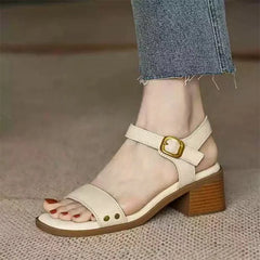 Cyflymder Women's Sandals Sexy High Heels Shoes for Woman Elegant Chunky Shoes New Pumps Party Flip Flops Dress Retro Mujer De Zapatos