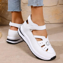 Cyflymder Women's Shoes 2025 Hot Sale Closed Toe Women's Sandals Casual Rome Sandals Women Hollow Platform Wedges Plus Size Shoes Female
