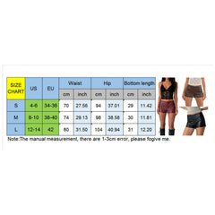 Cyflymder Women Retro Low Waist Faux Leather Mini Shorts Solid Color Slim Skinny PU Short Pants Side Zipper Casual Daily Street Bottoms