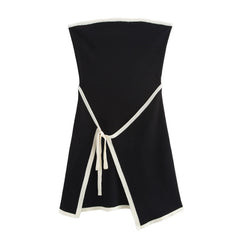 Cyflymder Autumn New French Style Fashionable Sexy Knowledge Slims Smooths Your Silhouette Knit Strapless Dress Apron