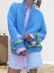 Cyflymder Women s Cozy Oversized Sweater with V-Neckline and Cable Knit Detailing for Fall Winter Fashion Statement