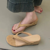 Cyflymder Wedges Slippers Women Clip Toe Sandals High Heels Designer Shoes Beach Casual Flip Flops Walking Dress Comfort Mujer De Zapatos