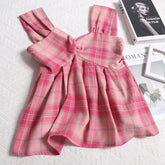 Cyflymder French Retro Plaid Tank Top Women Summer Sleeveless Folds Waist Crop Top Sweet Floral All Match Short Vest Femme